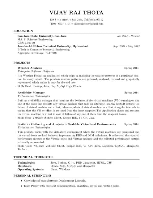 resume latex PDF resume latex PDF
