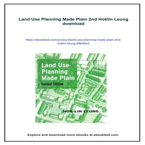 Land Use Planning Made Plain 2nd Hoklin Leung