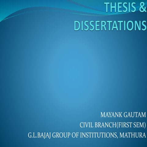 thesis on dessiration