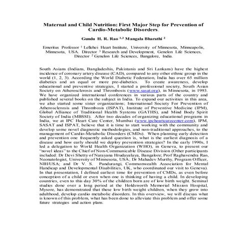 Genelon.Mother and Child Nutrition