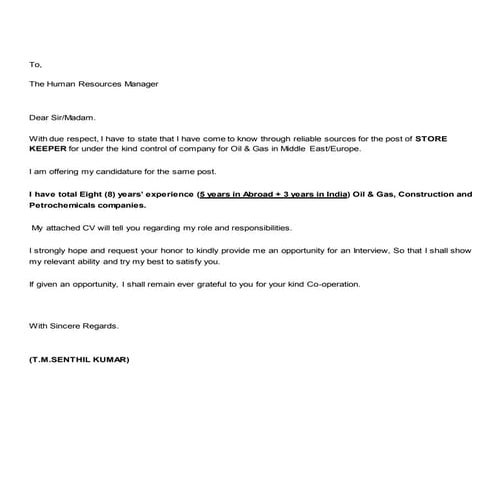 T.M.SENTHIL KUMAR CV