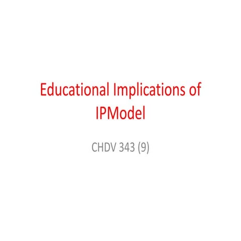 343 educational implications of ip model0