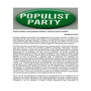 (343)long  populismo, neoliberalism...