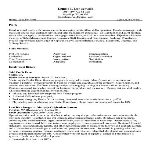 General Resume