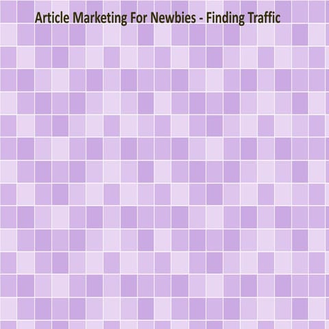 Article Marketing For Newbies - Finding Traffic