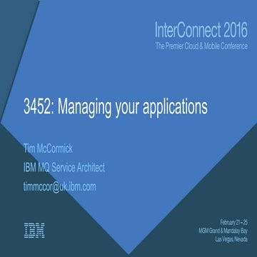 3452 - Managing your applications