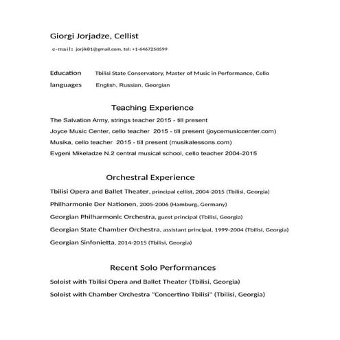 G. Jorjadze Resume