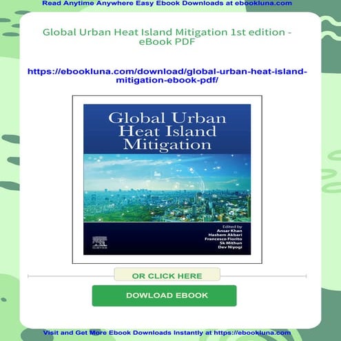 Global Urban Heat Island Mitigation 1st edition - eBook PDF
