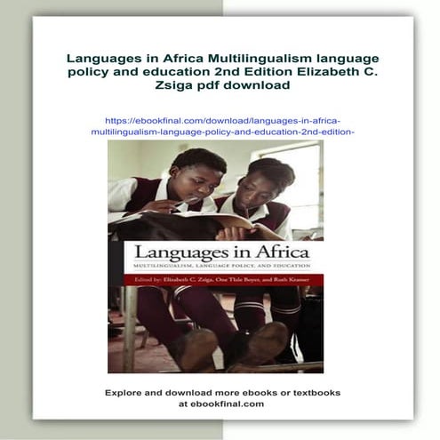 Languages in Africa Multilingualism language policy and education 2nd ...