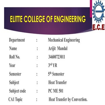 Heat Transfer by convection, heat transfer by