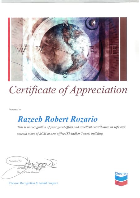 Razeeb Robert Rozario documents