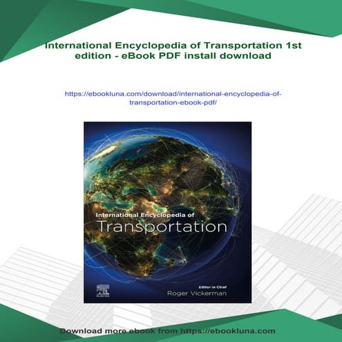 International Encyclopedia of Transportation 1st edition - eBook PDF | PDF