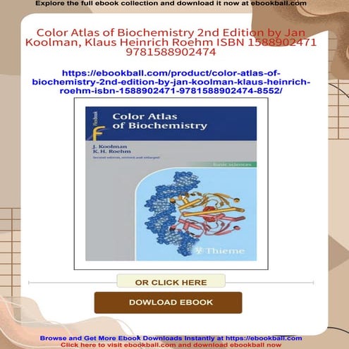 Color Atlas of Biochemistry 2nd Edition by Jan Koolman, Klaus Heinrich ...