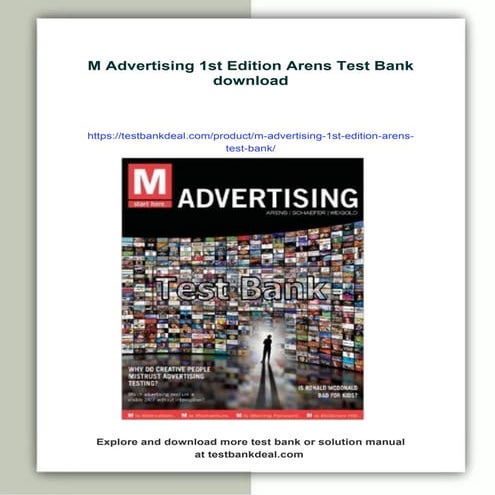 M Advertising 1st Edition Arens Test Bank