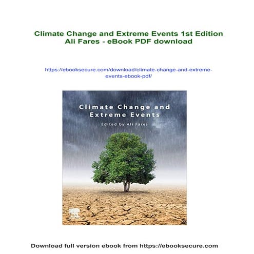Climate Change and Extreme Events 1st Edition Ali Fares - eBook PDF | PDF