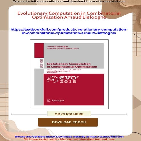 34695.pdEvolutionary Computation in Combinatorial Optimization Arnaud Liefooghe