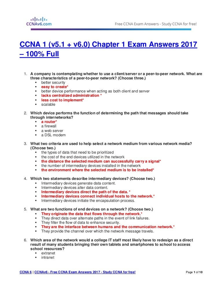 Ccna 1 R S Introduction To Networks Chapter 4 Exam