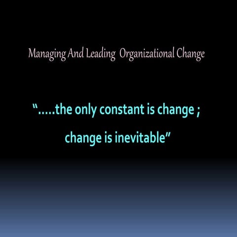 organisational change