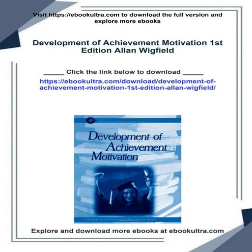 Development of Achievement Motivation 1st Edition Allan Wigfield | PDF