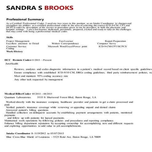 CPC Coder Resume2