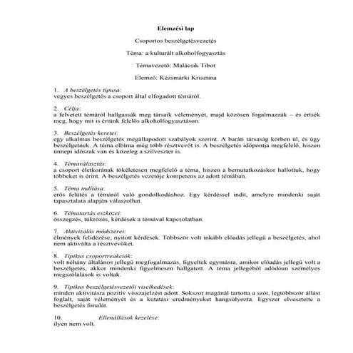 Csop. besz. vez. értékelési lap Malácsik