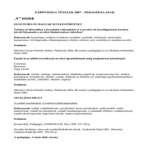 Zarovizsga tetelek 2007.