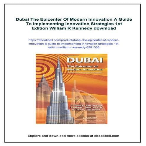 Dubai The Epicenter Of Modern Innovation A Guide To Implementing ...