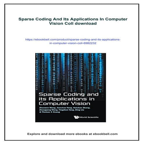 Sparse Coding And Its Applications In Computer Vision Coll | PDF