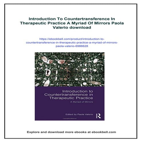 Introduction To Countertransference In Therapeutic Practice A Myriad Of Mirro...
