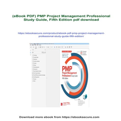 (eBook PDF) PMP Project Management Professional Study Guide, Fifth Edition