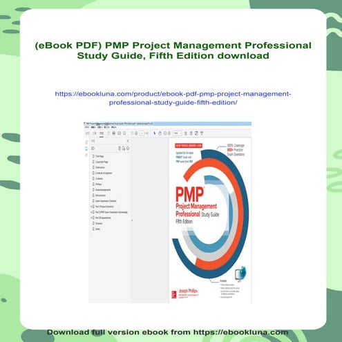 (eBook PDF) PMP Project Management Professional Study Guide, Fifth Edition