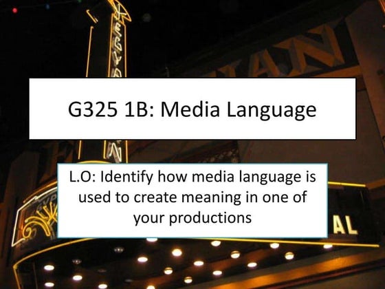 Media language | PPT