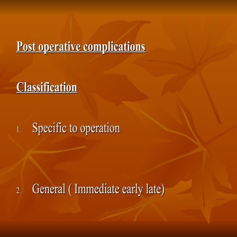 Surgical Complications | PPT