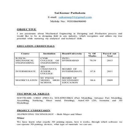 mohan RESUME (1) | PDF