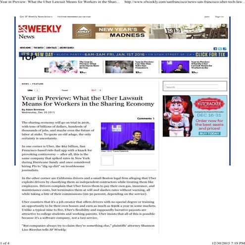 SF Weekly, December 2015, Uber suit