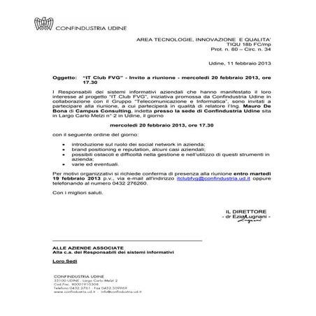 Incontro IT Club FVG 20/02/2013