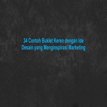 34 Contoh Buklet Keren Dengan Ide Desain Yang Menginspirasi Marketing