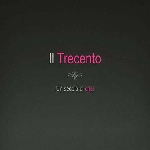 La crisi del Trecento