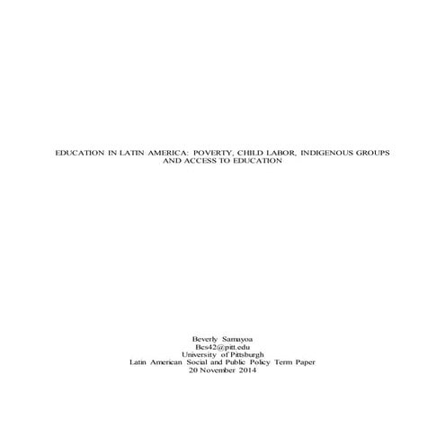 LASPP Final Term Paper - Accesibility to Basic Education