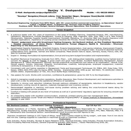 Sanjay V  Deshpande-Resume-030515