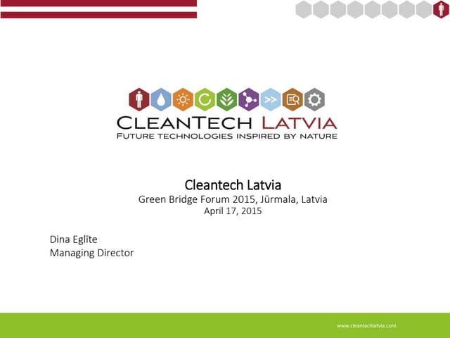GBF 2015, April 17th, Presentation of Ms. Dina Eglite