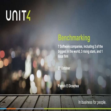 Benchmarking no Unit4