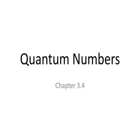 34 quantumnumbers