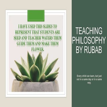 My teaching philosophy