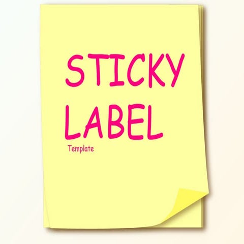 Power Point Templates - 34 sticky label