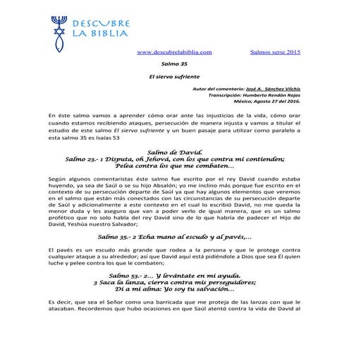 35.  salmo 35 el siervo sufriente