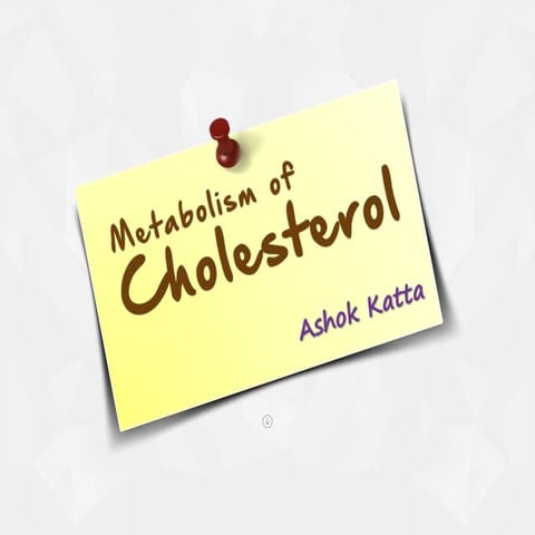 Metabolism of cholesterol - 