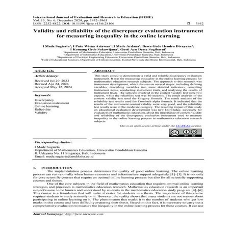 Validity and reliability of the discrepancy evaluation instrument for ...