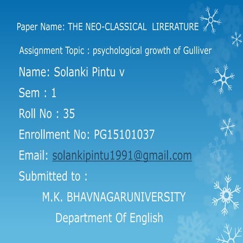 psychological growth of Gulliver