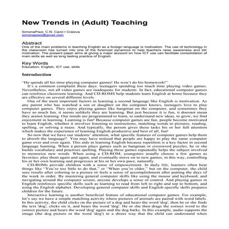New Trends in Adults' Traiing